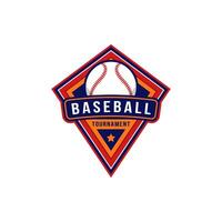 Baseball Abzeichen Logo Design vektor