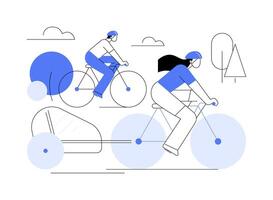 cykling trailer isolerat tecknad serie illustrationer. vektor