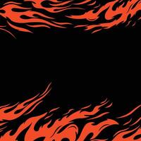 brinnande brand illustration fyrkant bakgrund vektor