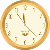 Jahrgang Gold Uhr Gesicht Satz, elegant römisch Ziffern Uhr isoliert auf Weiß Hintergrund. realistisch klassisch Uhr mit Weiß und schwarz wählen. Zeit Rahmen unter Glas. Illustration vektor