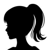 Haar Stil Frau Silhouette Illustration vektor