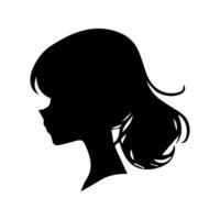 Haar Stil Frau Silhouette Illustration vektor