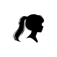 Haar Stil Frau Silhouette Illustration vektor