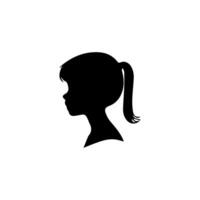 Haar Stil Frau Silhouette Illustration vektor