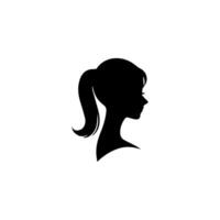 Haar Stil Frau Silhouette Illustration vektor