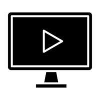 Live-Streaming-Symbol für Glyphen vektor