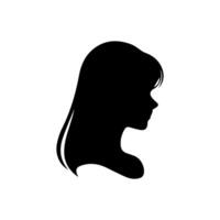 Haar Stil Frau Silhouette Illustration vektor