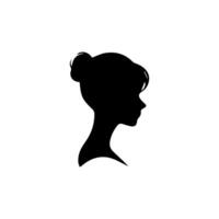 Haar Stil Frau Silhouette Illustration vektor