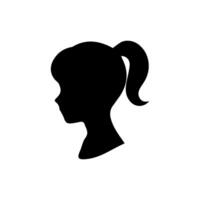 Haar Stil Frau Silhouette Illustration vektor