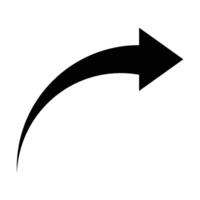 gebogen Pfeil Richtung Zeichen Symbol vektor
