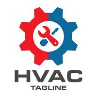 hvac Logo Design Vorlage, Kühlung und Heizung Logo Illustration. vektor