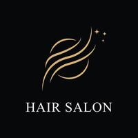 Haar Salon Schönheit Logo Design Konzept Idee vektor