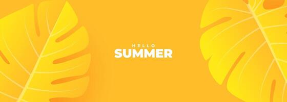 Sommer- Hintergrund mit Gelb Blätter. Sommer- Hintergrund im Papier Kunst Stil. Papier Schnitt und Kunst Stil. vektor