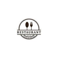 Restaurant-Logo-Vorlage in weißem Hintergrund vektor