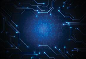 abstrakt Hintergrund mit Technologie Schaltkreis Tafel Textur. künstlich Intelligenz elektronisch Tafel. Kommunikation und Ingenieurwesen Konzept vektor