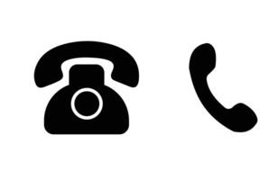 Telefon Symbol Satz, Telefon Anruf Zeichen, Kontakt uns, vektor