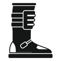 schwarz und Weiß Symbol von ein taktisch Stiefel vektor