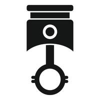 svartvit illustration av en kolv symbol, lämplig för mekanisk och bil- teman vektor