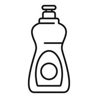 Illustration von ein Linie Symbol Darstellen ein Flasche von Reinigung Flüssigkeit vektor