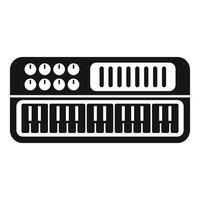 schwarz und Weiß Symbol von ein Midi- Tastatur Regler vektor