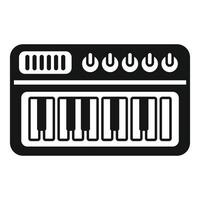 vereinfacht schwarz und Weiß Symbol von ein Mini Synthesizer, perfekt zum musikbezogen Designs vektor
