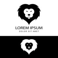 lejonkungen logotyp mall design vektor i isolerade bakgrund