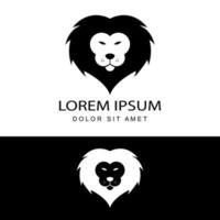 König der Löwen Logo Template Design Vektor in isoliertem Hintergrund