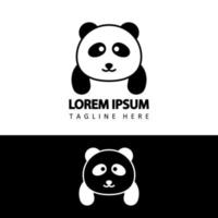 panda logotyp mall design vektor i isolerade vit bakgrund