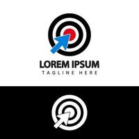 Pfeilziellogoschablonendesignvektor in lokalisiertem Hintergrund vektor