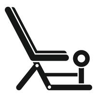 schwarz Silhouette von ein zeitgenössisch Salon Stuhl Design isoliert auf Weiß Hintergrund vektor