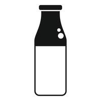 einfach schwarz und Weiß Milch Flasche Symbol vektor