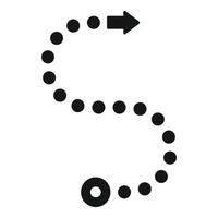 schwarz gepunktet Pfeil Symbol auf Weiß Hintergrund vektor