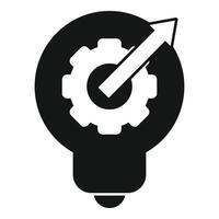 Innovation Konzept Symbol mit Licht Birne und Ausrüstung vektor