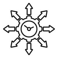 Zeit Verwaltung Konzept Symbol mit Pfeile vektor