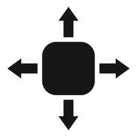 schwarz gerichtet Pfeile Symbol auf Weiß Hintergrund vektor