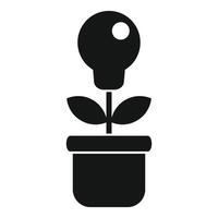 umweltfreundlich Energie Konzept mit Pflanze Licht Birne Symbol vektor