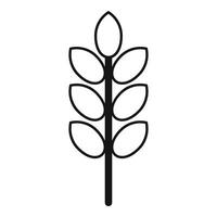 minimalistisch schwarz und Weiß Ohr von Weizen Symbol vektor