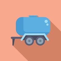 eben Design Illustration von ein Blau Wasser Panzer Anhänger vektor