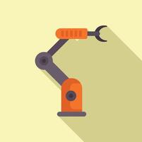 Karikatur industriell Roboter Arm Symbol vektor