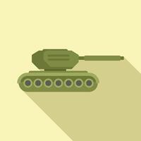 Karikatur Militär- Panzer auf Beige Hintergrund vektor