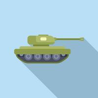 Karikatur Militär- Panzer auf Blau Hintergrund vektor