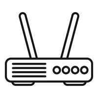 Illustration von ein Linie Symbol Darstellen ein kabellos Internet Router mit Antennen vektor