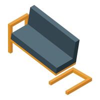 isometrisch 3d Sofa auf Weiß Hintergrund vektor