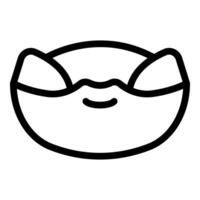 minimalistisk katt ansikte linje teckning vektor