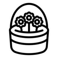 Illustration von ein Blume Korb Symbol vektor