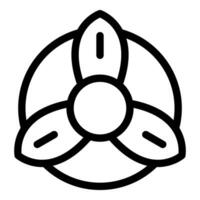 schwarz und Weiß Lotus Blume Symbol vektor