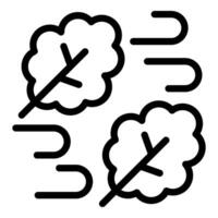vind ikon illustration med moln och rader vektor