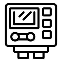 schwarz und Weiß Illustration von ein Digital Multimeter Symbol vektor