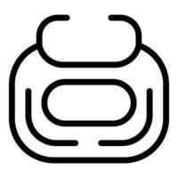 schwarz und Weiß Rucksack Symbol Illustration vektor