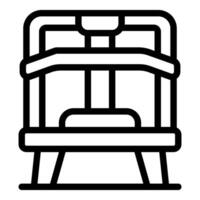 schwarz und Weiß Symbol von Passagier Zug Auto vektor